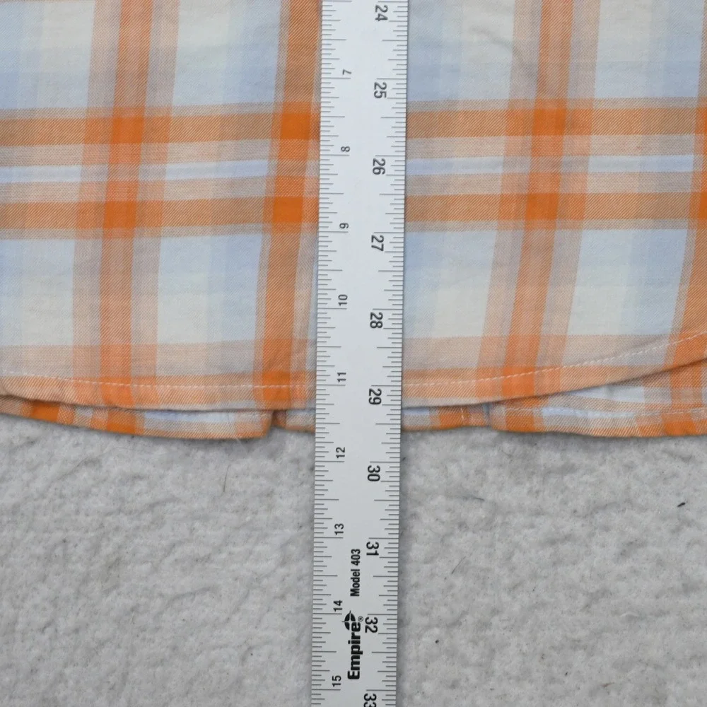 Columbia Out and Back II Long Sleeve Shirt Mens S NEW Orange Plaid Button Up